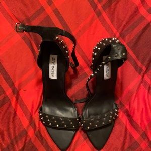 Black Steve Madden studded heels